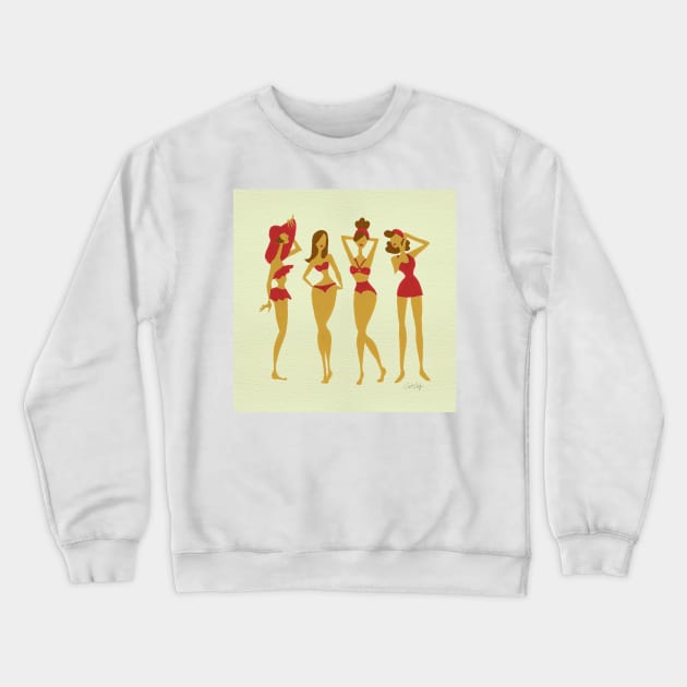 Bombshells - Brunette Crewneck Sweatshirt by CatCoq